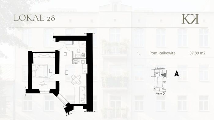 Mieszkanie 38 m², 2 pokoje - zdjęcie 8
