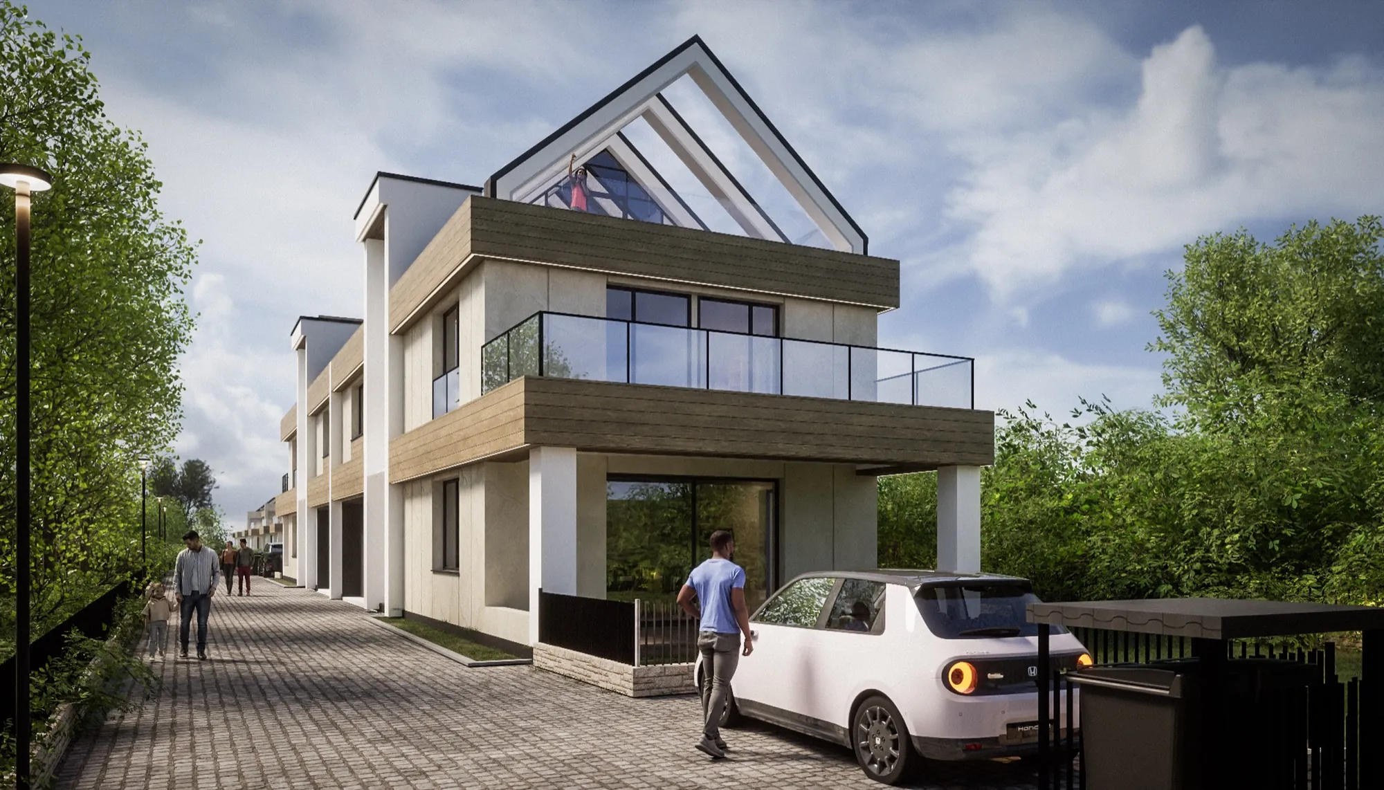 Victoria Residence - wizualizacja zabudowy od strony podjazdu